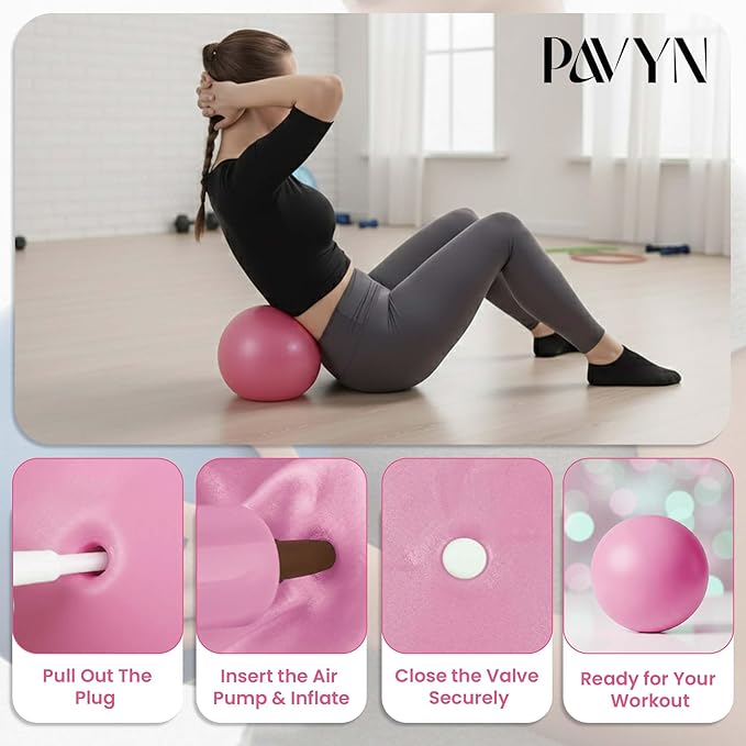Pilates Kit 16- Pieces with Adjustable Resistance – Fitness Ring, Exercise Ball, Bands, Wrist Weights & Essential Pilates Equipment for Home Workouts - Versatile Fitness Accessories