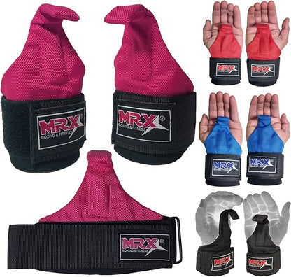 MRX Power Weight Lifting Straps Wrist Support Heavyduty Gym Training Bandage Cordura Hook Deadlifting Wraps