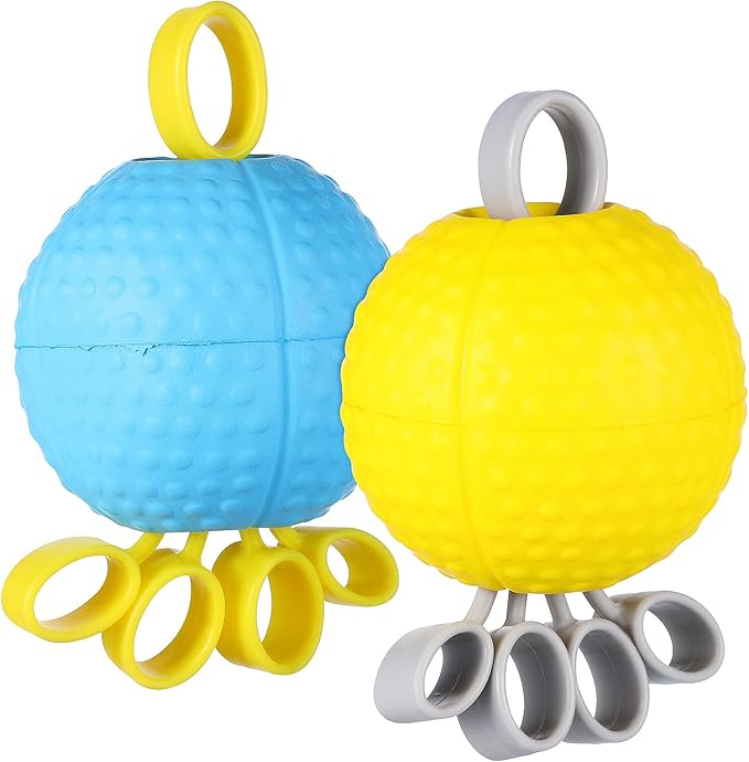 BESTonZON 2 Pcs Grip Strength Trainer Hand Exercise Balls, 10Lb 20Lb Hand Grips for Strength Training, Finger Strengthener Squeeze Balls for Therapy and Home Workout