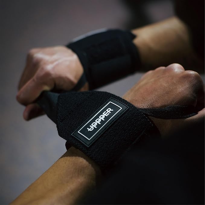 UPPPER Wrist Wraps for Weightlifting – 19" Lifting Wrist Support with Thumb Loop for Bench Press, Powerlifting, and Gym Workouts for Men & Women | Premium Fitness Gear