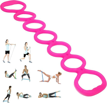 7 Ring Adjustable Loop Resistance Bands for Working Out Walk at Home，Workout Bands Exercise Stretch Band for Women&Men Fitness, Yoga, Pilates-Non-Slip, Durable Rubber, Home/Gym Use