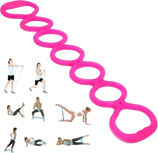 7 Ring Adjustable Loop Resistance Bands for Working Out Walk at Home，Workout Bands Exercise Stretch Band for Women&Men Fitness, Yoga, Pilates-Non-Slip, Durable Rubber, Home/Gym Use