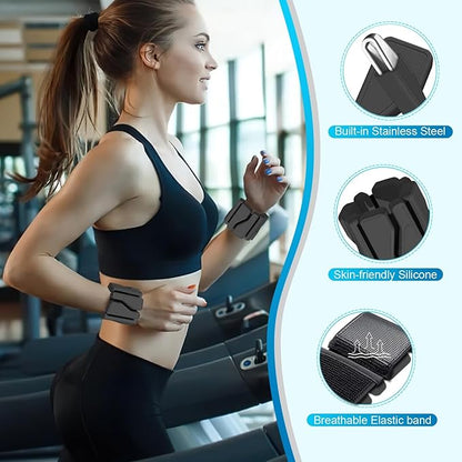ADLIFE Adjustable Wrist Ankle Weights for Women Men Kids, 2 Lbs Wearable Arm Leg Weights Set of 2(1 Lb Each), Weighted Wristbands Exercise Weights for Walking Running Pilates Yoga Home Gym Workout