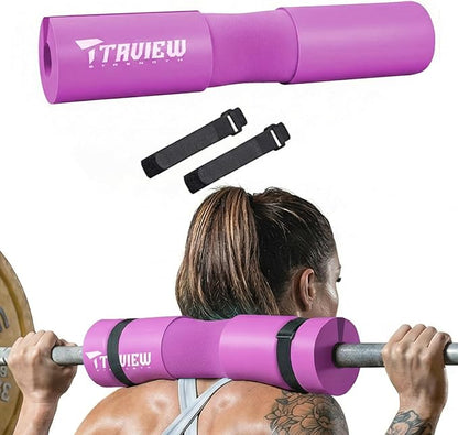 Barbell Pad for Squats, Lunges and Hip thrusts Great for Squats, Lunges, Hip Thrusts, Weight Lifting & More - Fit Standard and Olympic Bars Perfectly