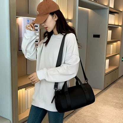 Mini Gym Bag for Women Small Duffle Bag Mini Gym Tote Bag Sport Bag for Yoga Swimming Dance (Black)