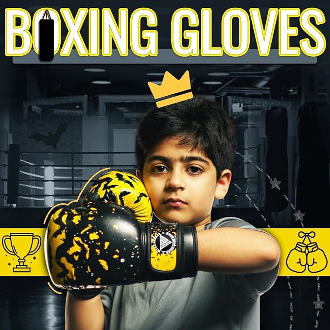 WYOX Kids Boxing Gloves 4oz 6oz 8oz – Youth Punching Gloves for Boys & Girls Ages 3–15 – Sparring Gloves for Punching Bag, Kickboxing, Muay Thai, MMA – Boxing Gloves for Kids Training Set