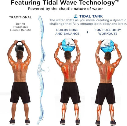 Tidal Tank Sphere Mini - Heavy Bag Aqua Ball, Water Weight - Sandbag Weight Set for Home Gym, Adjustable Sand Bags Weights Workout - Portable Exercise Fitness Equipment - Workout Videos