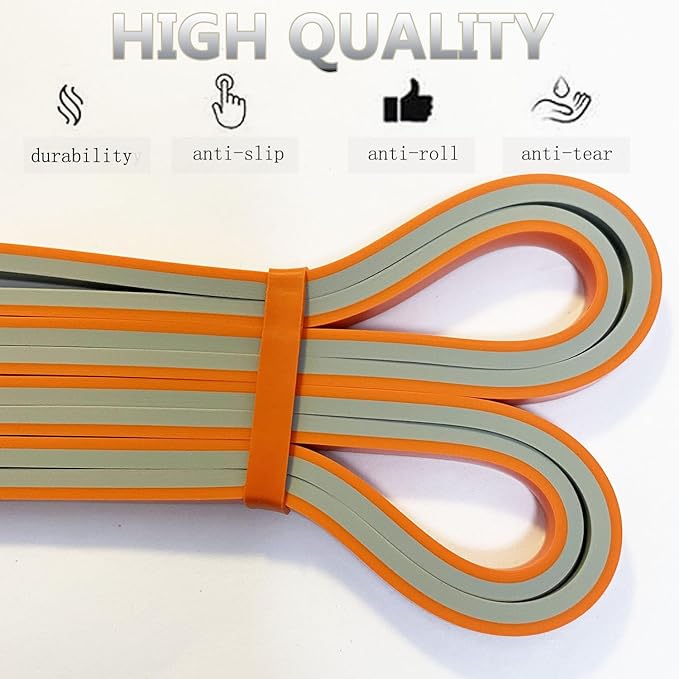 Pull Up Assist Bands, 2-Pack Long Resistance Bands for Home Gym & Calisthenics - Workout Equipment for Full Body Stretching, Strength Training & Physical Therapy for Men and Women
