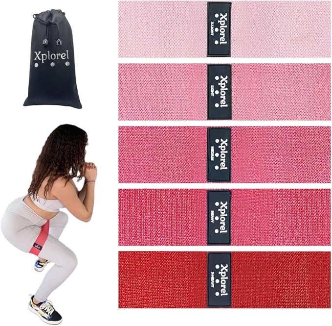 Resistance Bands w/Carrying Bag, Workout Book & Fitness Planner for Working Out-Heavy Duty Strength Training Bands Set w/ 5 Resistance Levels-Stretch Bands for Physical Therapy