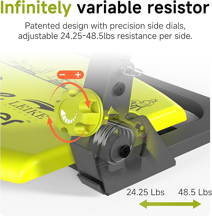 Adjustable Ab Machine with 3 Resistance Levels & Removable Handle - Complete Core Workout Equipment for Home Gym Fitness (All Ages)