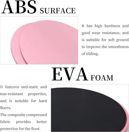 Exercise Core Sliders for Working Out - Dual Sided Gliding Discs for Full Body Workout - Use on Carpet or Hardwood Floors - Fitness & Pilates Equipment - Lightweight & Portable