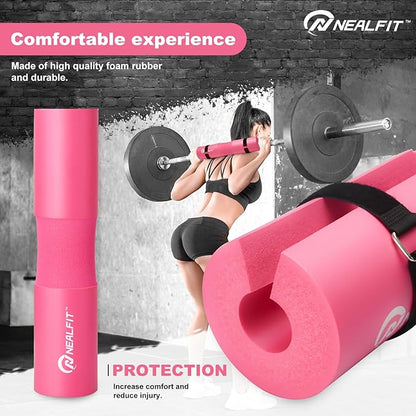 Barbell Pad Squat Pad for Squats—Squat Bar Pad—Great for Weightlifting,Lunges and Hip Thrusts—Foam Sponge Pad—Fit Standard and Olympic Bars Perfectly