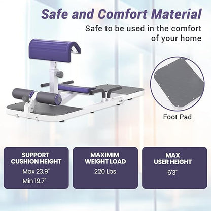 Core Force Glute Blaster - Premium Hip Thrust & Ab Workout Machine for Home Gym with Resistance Bands - Adjustable Squat and Glute Bench for Full-Body Strength