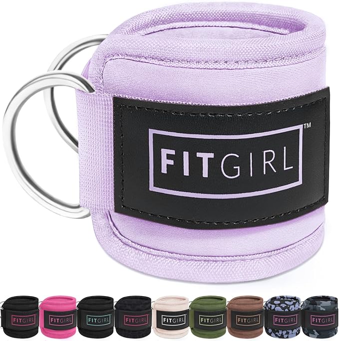 FITGIRL Ankle Strap for Cable Machine – Premium Padding and Comfort for Cable Exercise Machines, Cable Exercise Attachment for Home & Gym, Glute Workouts - Kickbacks, Leg Extensions, Hip Abductors