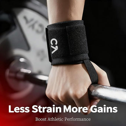 Wrist Wraps for Weightlifting – 12"-18" Adjustable Wrist Support with Thumb Loop, Stable Gym Straps for Bench Press, Powerlifting & Strength Training