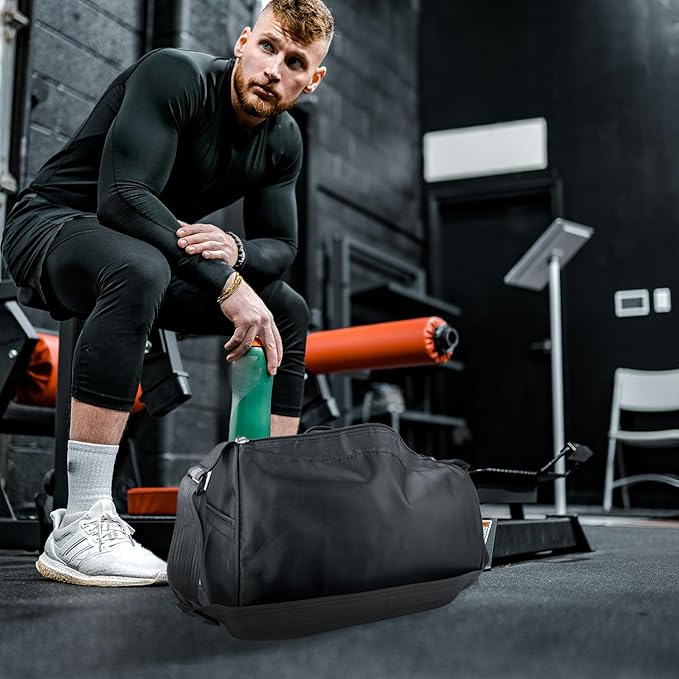 C&F BOGMOST Small Travel Duffel Bag Foldable Waterproof Gym Bag for Gym Beach Swim Bag Men Women Duffle Bags Lightweight Oxford Cloth Sports Bags -Sky Blue