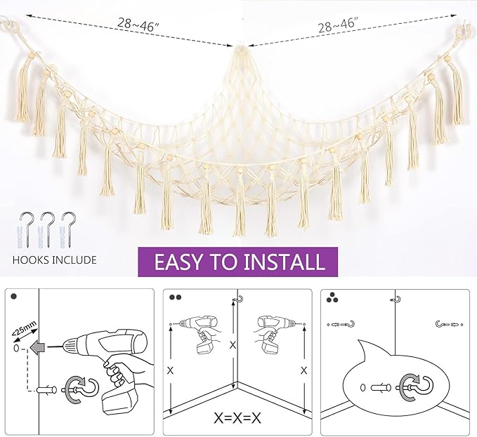 Exercise Ball Holder Yoga Ball Rack Corner Hanging Storage Net or Hammock for Fitness Ball Balance Ball Organizer Pregnancy Stability Ball Swiss Balance Ball for Yoga Studio and Gym