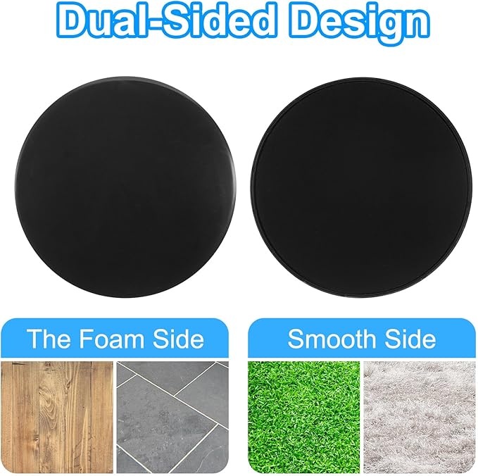 PATIKIL Core Sliders for Working Out, Dual Sided Exercise Sliders Fitness Workout Discs Strength Slides Discs for Gym Carpet Hardwood Floor