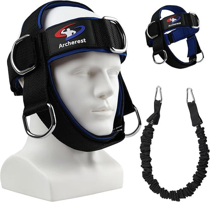 Fitness Neck Head Harness Trainer, Adjustable Chin Strap and Head Harness Strength, Neoprene Neck Exerciser for Weight Lifting, Home and Gym Use