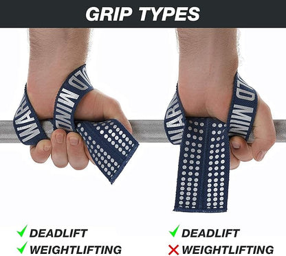WARM BODY COLD MIND V1 Lifting Wrist Straps for Olympic Weightlifting - Rated at 660 lb - Hand Wraps for Powerlifting, Weight Lifting, Bodybuilding Functional/Cross Training, Deadlift Gym Bar, Cotton