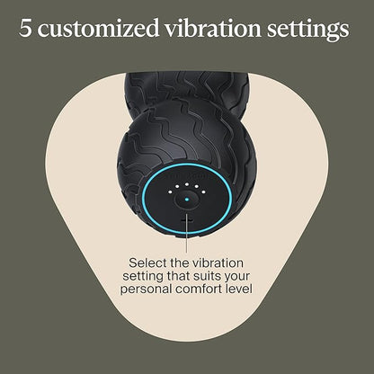 TheraGun Therabody WaveDuo - Ergonomically Contoured Foam Roller - Bluetooth Enabled Muscle Roller for Your Back, Neck & Spine with 5 Customizable Vibration Frequencies in Therabody App (Pack of 2)