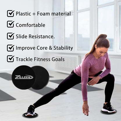 ZILLEEN Exercise Core Sliders for Working Out Workout Pilates Sliders Disc