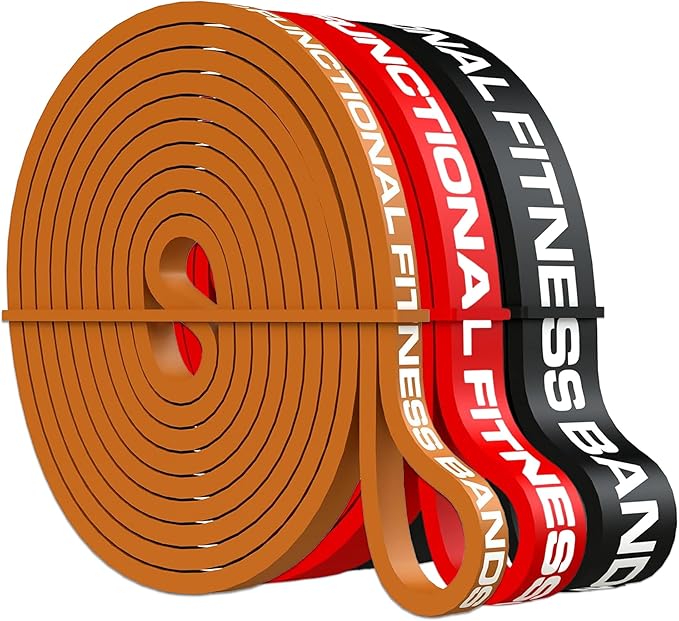 Rubberbanditz Pull Up Assist Bands Set of 3 by Functional Fitness. Heavy Duty Resistance and Assistance Training Bands