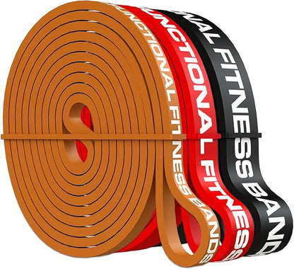 Rubberbanditz Pull Up Assist Bands Set of 3 by Functional Fitness. Heavy Duty Resistance and Assistance Training Bands