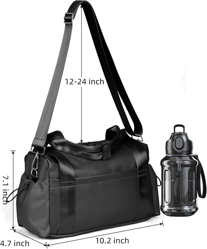 ALUSBELL Women's Sport Gym Tote Bag Small Duffels Bag with Wet Compartment, Carry On Crossbody Bag For Sport Travel Workout