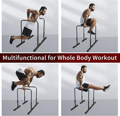 Adjustable Power Tower Dip Station Pull Up Bar Stand – Heavy Duty Multi-Function Home Gym Equipment for Pull-Ups, Dips, Push-Ups & Leg Raises
