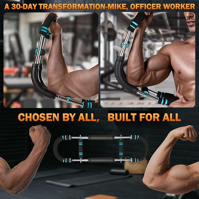 Twister Arm Trainer, Professional Adjustable Chest Shoulder Workout Equipment for Men & Women, Portable Detachable Upper Body Fitness with Anti-Slip Grips and 3 Resistance Levels