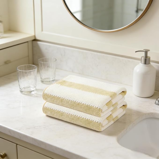 2-Pack Microfiber Bath Towels (27x54 Inches) - Ultra Soft & Quick Dry, 3X Absorbency, Lightweight for Gym, Yoga, Travel & Spa - Perfect for Home, Fitness & Post-Workout