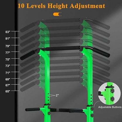 SogesPower Power Tower Dip Station Pull Up Bar for Home Gym Adjustable Height Strength Training Workout Equipment,Pull Up Bar Station