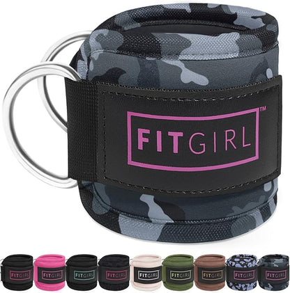 FITGIRL Ankle Strap for Cable Machine – Premium Padding and Comfort for Cable Exercise Machines, Cable Exercise Attachment for Home & Gym, Glute Workouts - Kickbacks, Leg Extensions, Hip Abductors