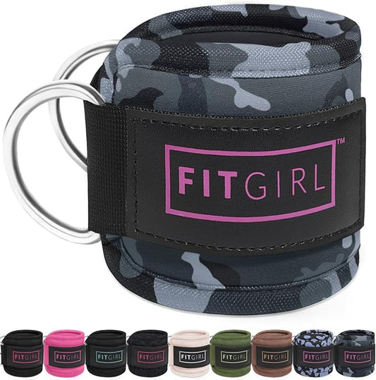 FITGIRL Ankle Strap for Cable Machine – Premium Padding and Comfort for Cable Exercise Machines, Cable Exercise Attachment for Home & Gym, Glute Workouts - Kickbacks, Leg Extensions, Hip Abductors
