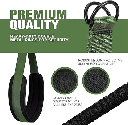 Adjustable Heavy Duty Pull Up Assistance Bands with Fabric Feet and Knee Rest - Pull Up Resistance Bands for Men, Women, and Seniors - Perfect for Dip and Resistance Strength Training Glamflex