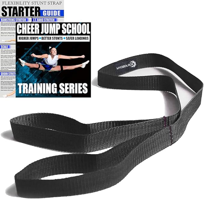 Cheer Kinetic Bands – Leg Resistance Bands for Cheerleaders | Improve Flexibility, Jumps, Stunts & Tumbling | 4-Level Resistance System with 12 Stunt Strap Colors + Digital Training Downloads