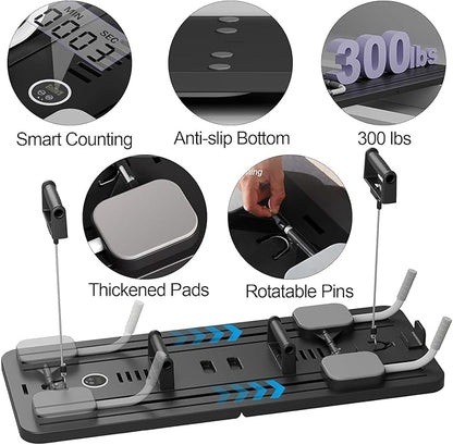 Upgraded AB Roller Wheel Workout Board with Elbow Support, Auto Rebound Abdominal Board, Core Trainer, Abdominal Exercise Machine, Workout Equipment