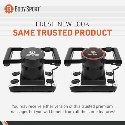 Body Sport Therapeutic Dual Speed Professional Vibrating Massager for Pain & Aching Muscle Relief – High-Powered, Effective, Chiropractic Myofascial Release Tool & Trigger Point Therapy
