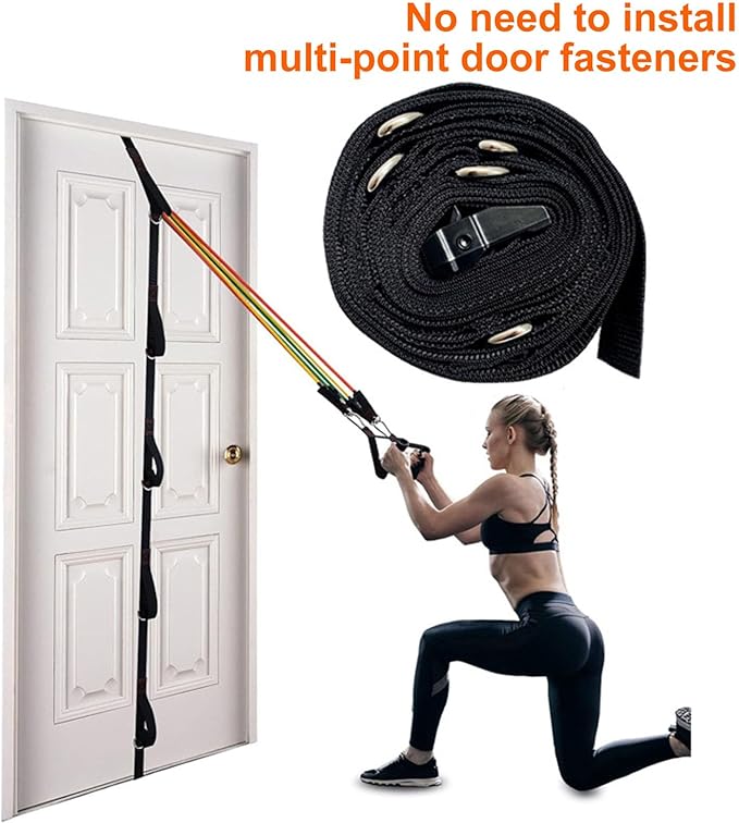 Door Anchor Strap for Resistance Bands, Heavy Duty Multi Point Resistance Band Door Anchor, Portable Anchor Gym Attachment for Home Fitness, Resistance Workout Equipment