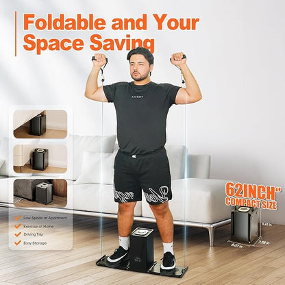 SR3 Pro Gym Equipment for Home, All in One Workout Machine, Fitness Portable&Foldable Small Space Compact Strength Training Cable Machine for Full Body Workouts