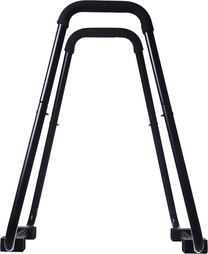 Amazon Basics Strength Training Dip Station for Home Gym, Portable Tricep Dips Bar, Black