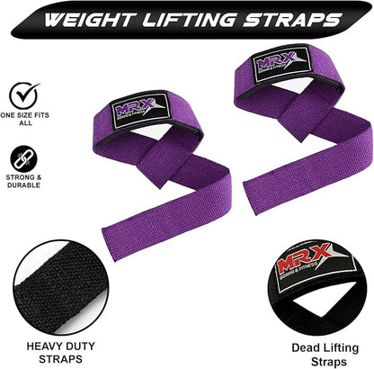 MRX Weight Lifting Bar Strap for Gym Workout Training Bodybuilding Deadlift Padded Straps Men/Women
