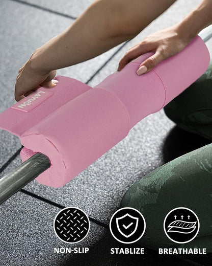 Barbell Squat Pad Nylon Padding AntiSlip- Thick Foam Barbell Pad for Squats Cushion, Lunges&Bar Padding for Hip Thrusts - Standard Weight Bar Pad - Provides Cushion to Neck Shoulders Training