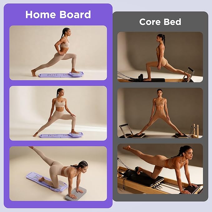 Pilates Reformer 7-in-1 Foldable Home Gym – Multi-Function Pilates Board for Full Body Workout, Core Strength, and Portable Pilates Training