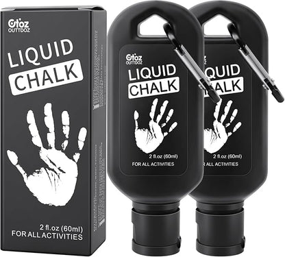 Pro Grade Liquid Chalk Low-Mess Gym Chalk for Weightlifting, Gymnastics, Rock Climbing, Dancing, Dries in Seconds (2 oz, 2 Pack)