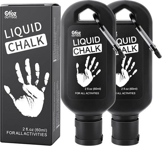 Pro Grade Liquid Chalk Low-Mess Gym Chalk for Weightlifting, Gymnastics, Rock Climbing, Dancing, Dries in Seconds (2 oz, 2 Pack)