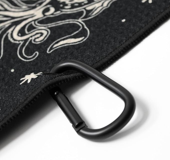 RokFit Gym & Golf Towel – Multi-Use, Quick-Dry, Durable Utility Towel with Bold Graphic and Carabiner Clip (Sink Or Swim)
