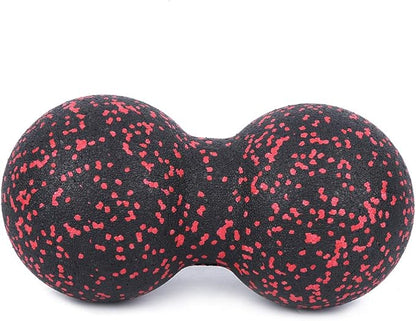 VINGVO Peanut Massage Ball, 24x12cm EPP Sports Massager Fitness Yoga Ball Massage Ball for Back Massage Acupuncture Points Massaging Equipment for Massaging Neck, Arms, Calves (Black) (Red and Black)
