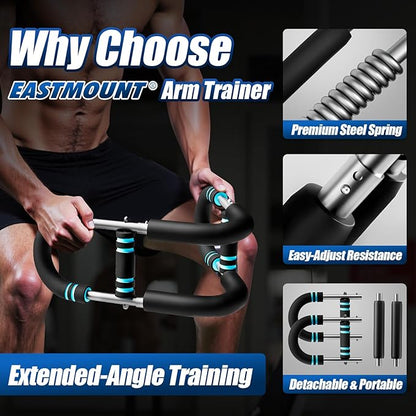 EAST MOUNT Twister Arm Trainer 20-110lb Adjustable Chest Workout Equipment for Men Women Portable Spring Resistance Muscle Builder Strength Training for Arms Chest Shoulders for Home Gym Fitness